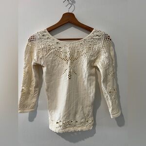 Free People Cream Intimately Top